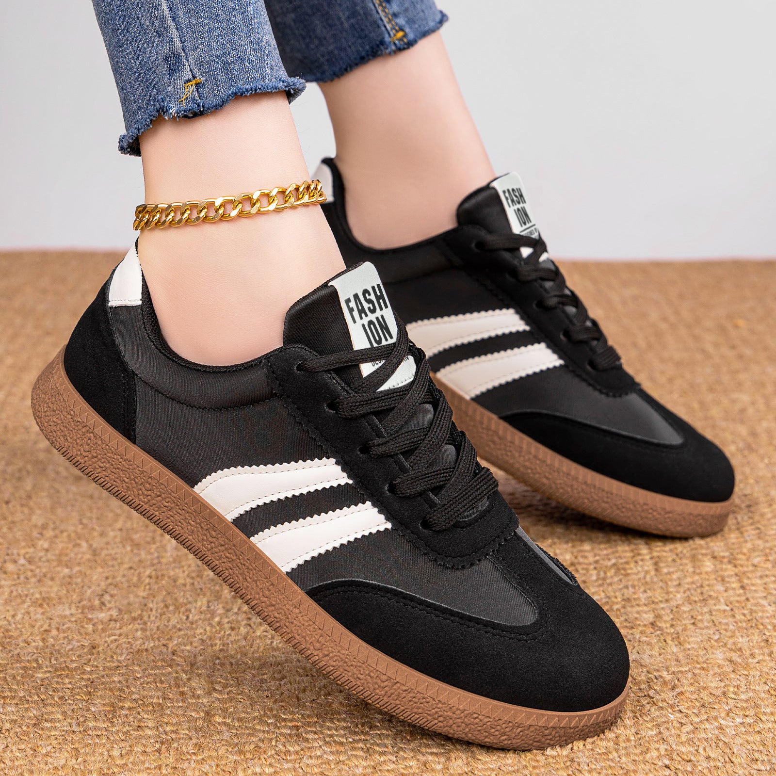 Women's Color-Block Soft-Sole Low-Cut Boots – Casual Lace-Up Shoes in 5 Colors
