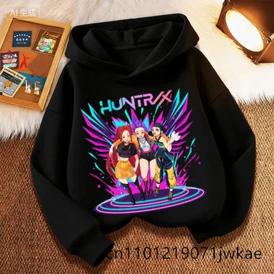 Kids Anime Graphic Hoodie – Cute Fashion Sweatshirt for Girls | Sizes 100–160
