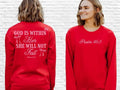 God Is Within Her She Will Not Fall Hoodie | Women's Religious Sweatshirt