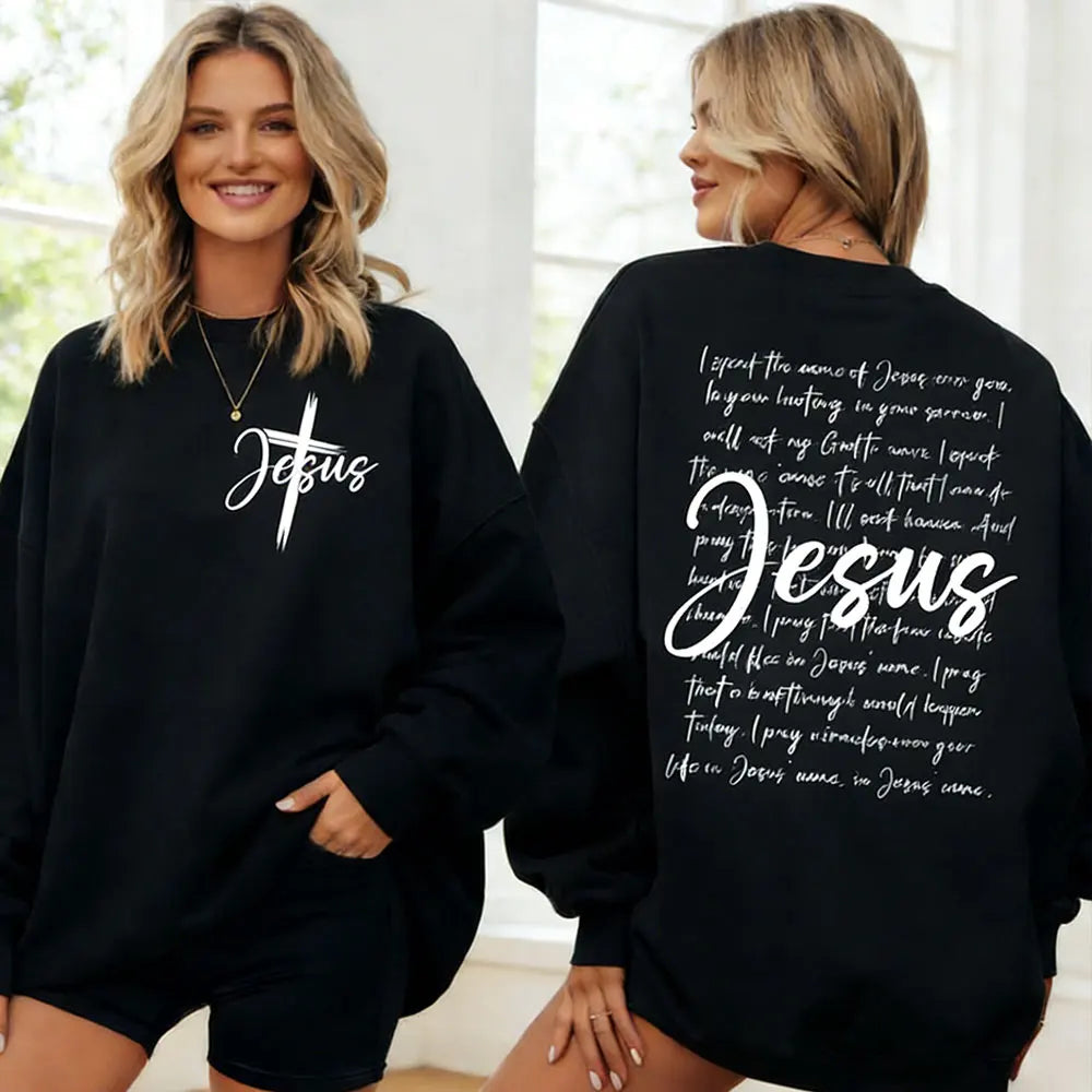 I Speak the Name of Jesus Sweatshirt – Christian Faith Hoodie for Men & Women