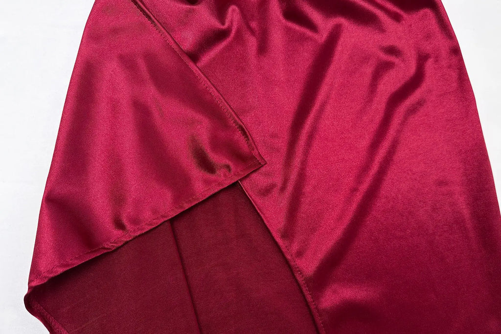 Ruched Backless Bodycon Maxi Dress – Round Neck Sexy Split Long Dress