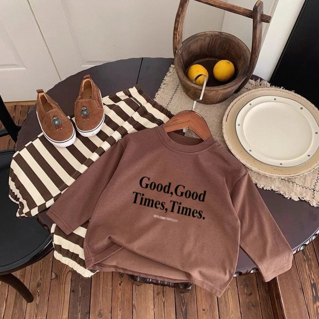 Kids Cartoon Print Long Sleeve T-Shirt – Unisex Cotton Top for Toddlers