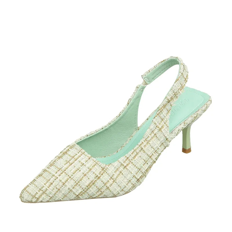 Women's Slingback Pointed Toe Stiletto Pumps – Party & Office Heels 4 Colors