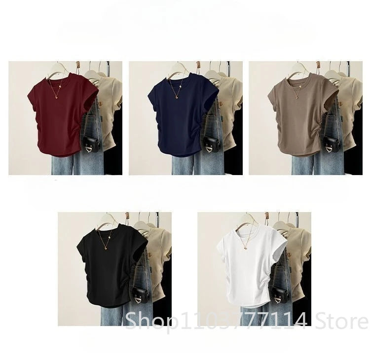 Women's Slim Fit Short Sleeve Top | Versatile Polyester Base Shirt