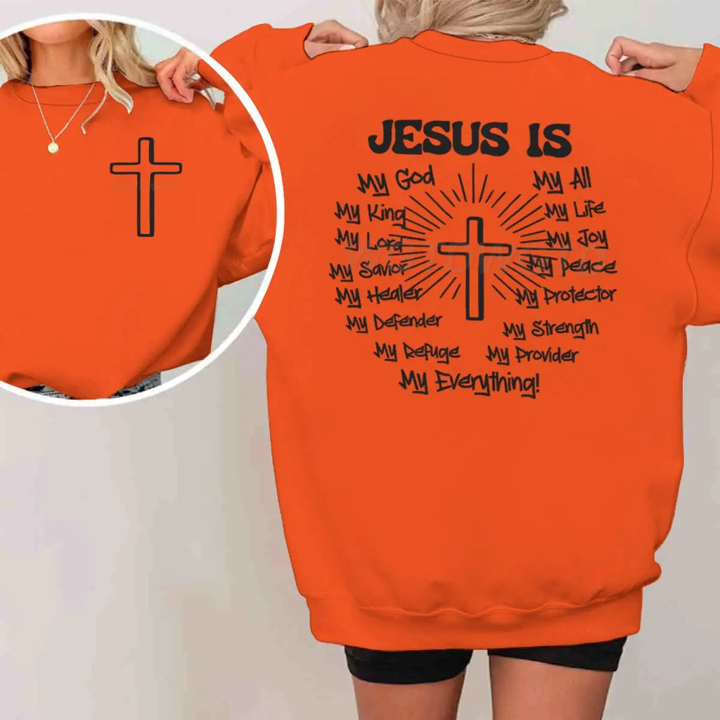 Jesus Is My King Sweatshirt | Christian Street Style Unisex Pullover