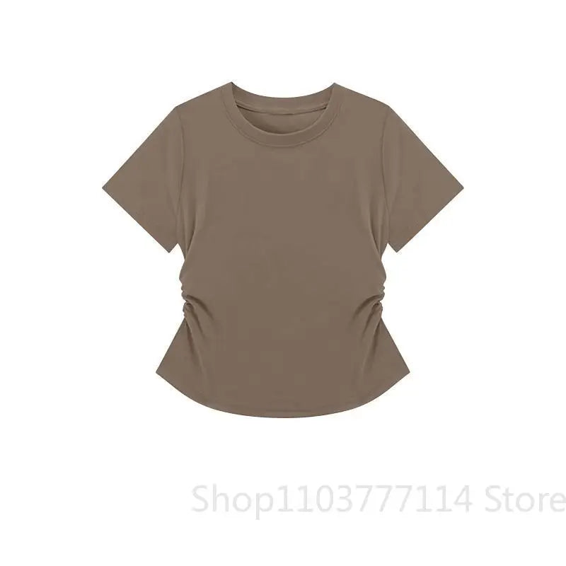 Women's Slim Fit Short Sleeve Top | Versatile Polyester Base Shirt