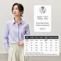 Women's Casual Cotton Blouse | Loose Fit Turn-Down Collar Long Sleeve Office Shirt