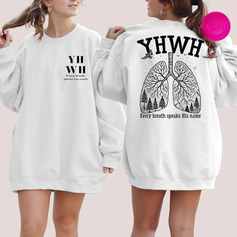 YHWH Lungs Sweatshirt | Yahweh Christian Pullover Hoodie