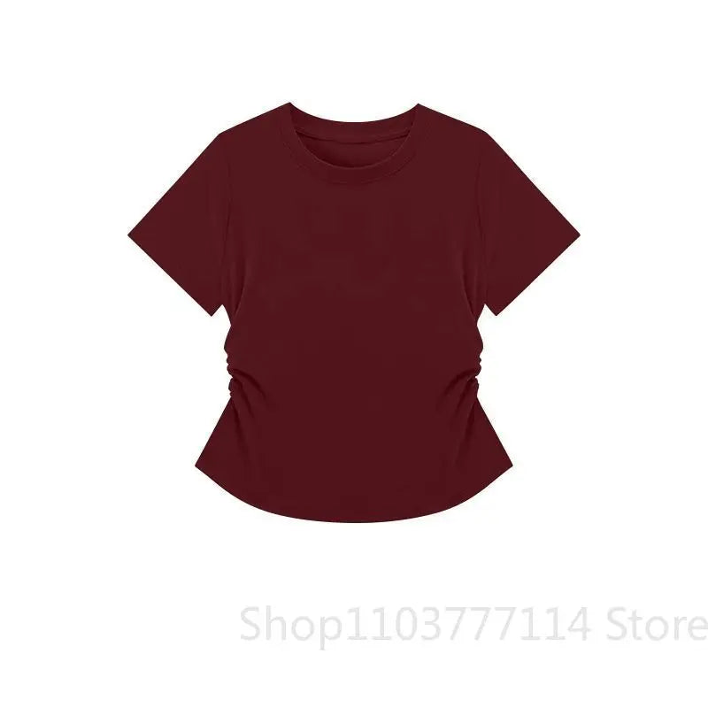 Women's Slim Fit Short Sleeve Top | Versatile Polyester Base Shirt