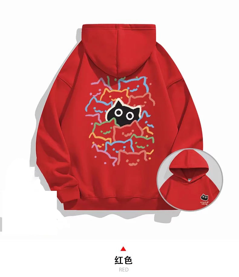 Trendy Cat Graphic Hoodie – Unisex Streetwear Sweatshirt for Men & Women | Sizes S–XXXL
