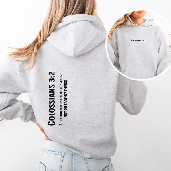 Bible Verse Hoodie | Inspirational Christian Faith-Based Apparel Pullover
