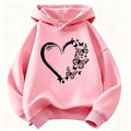Kids Love Heart & Butterfly Hoodie – Cute Graphic Sweatshirt for Boys & Girls | Sizes 110–160