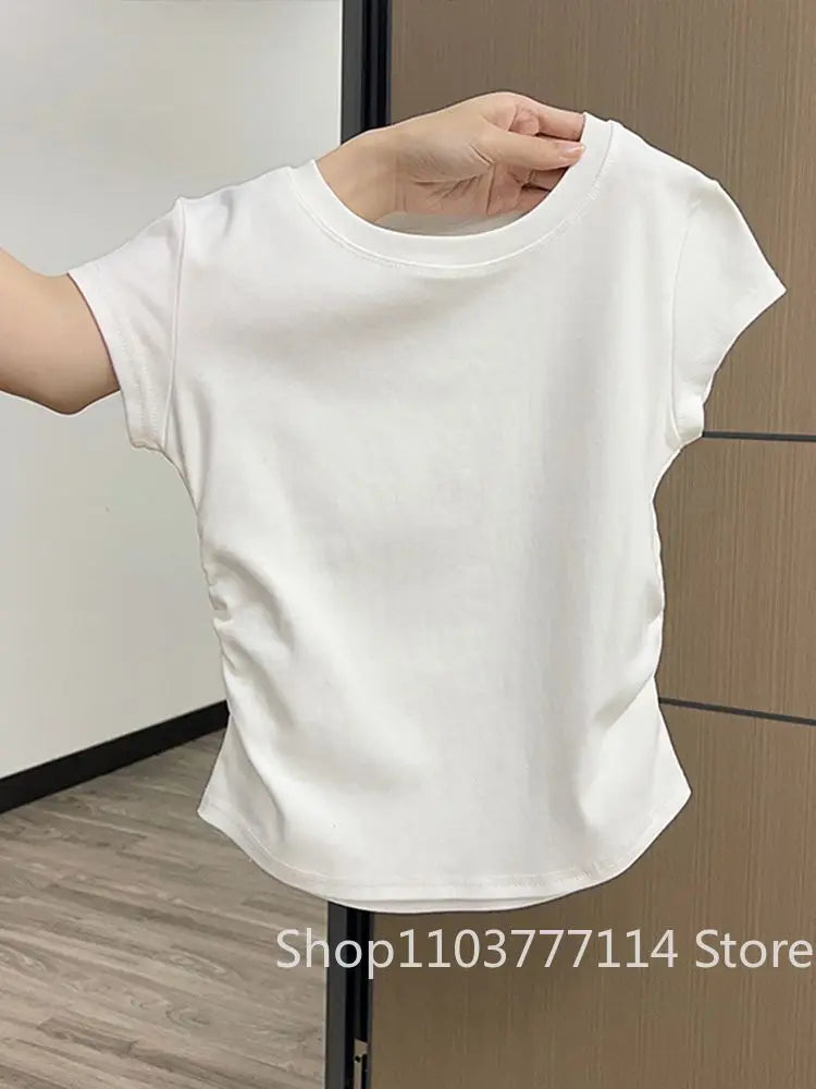 Women's Slim Fit Short Sleeve Top | Versatile Polyester Base Shirt