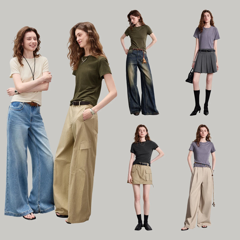 Women's Lyocell Linen Slim Fit Short Sleeve Top | Sequin Detail Cool Versatile Tee