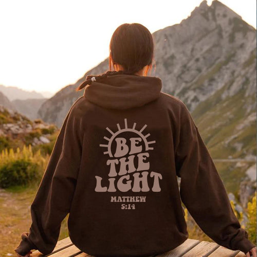 Be The Light Hoodie | Matthew 5:14 Women's Christian Sweatshirt