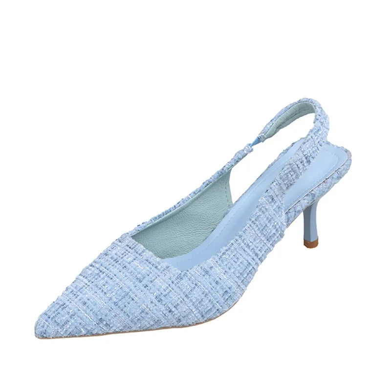 Women's Slingback Pointed Toe Stiletto Pumps – Party & Office Heels 4 Colors