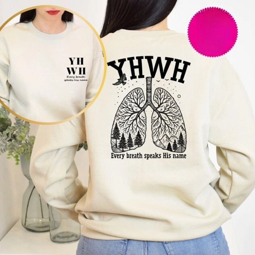YHWH Lungs Sweatshirt | Yahweh Christian Pullover Hoodie