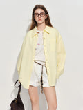 Women's Loose Fit Cotton Oversized Blouse | Long Sleeve Polo-Neck Casual Shirt