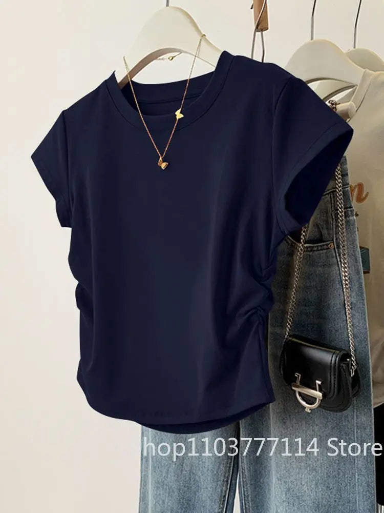 Women's Slim Fit Short Sleeve Top | Versatile Polyester Base Shirt