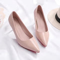 Women's Patent Leather Pointed Toe Pumps – Minimalist Stiletto Work Heels