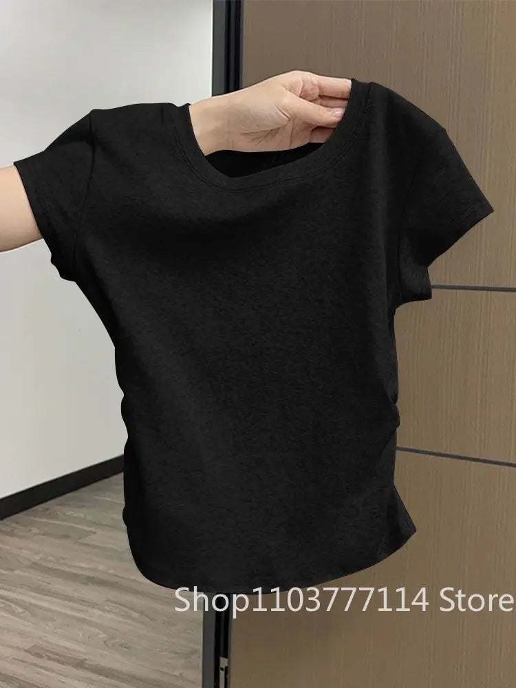 Women's Slim Fit Short Sleeve Top | Versatile Polyester Base Shirt