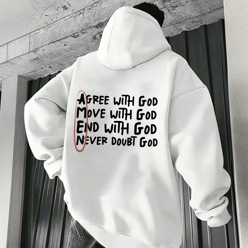 Men's Christian God Graphic Hoodie – Long Sleeve Faith Pullover | All Season