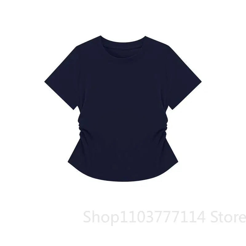 Women's Slim Fit Short Sleeve Top | Versatile Polyester Base Shirt