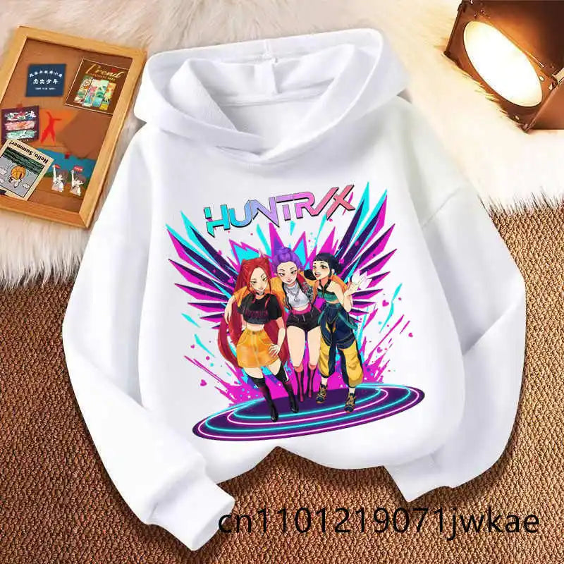 Kids Anime Graphic Hoodie – Cute Fashion Sweatshirt for Girls | Sizes 100–160