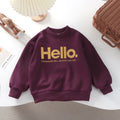 Kids 3D Letter Print Hoodie – Casual Long Sleeve Crewneck Sweatshirt | Sizes 100–160