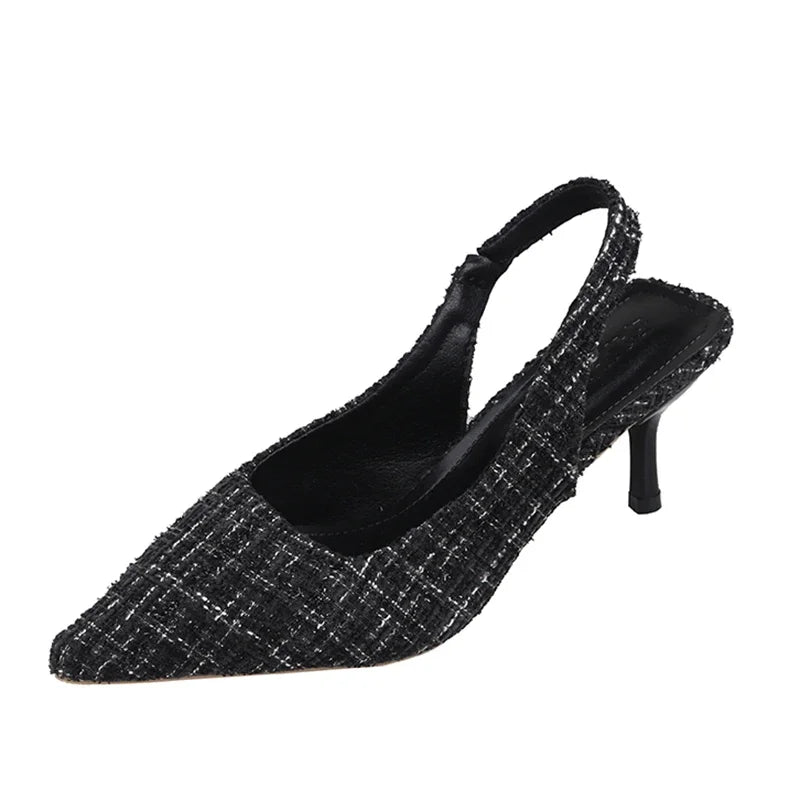 Women's Slingback Pointed Toe Stiletto Pumps – Party & Office Heels 4 Colors