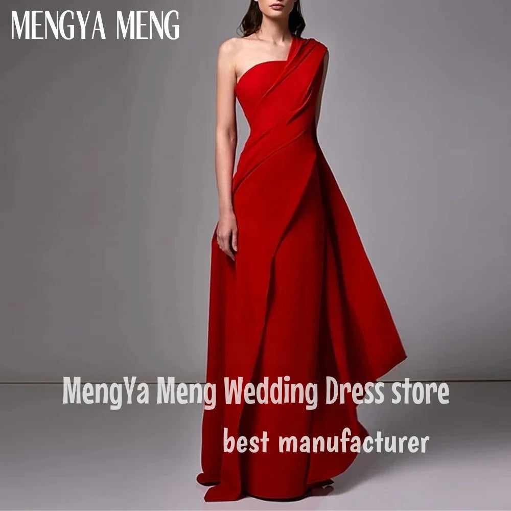 Mermaid One Shoulder Prom Dress – Elegant Floor-Length Party Gown with Shawl