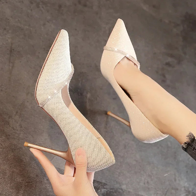 Women's Pointed Toe Stiletto Pumps – Elegant Dress & Wedding Heels