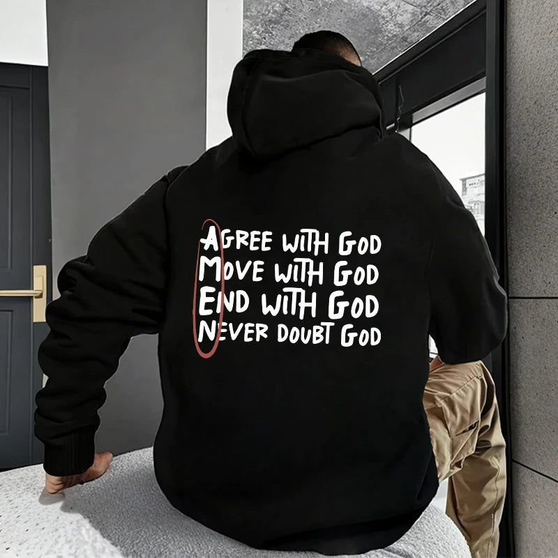 Men's Christian God Graphic Hoodie – Long Sleeve Faith Pullover | All Season