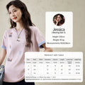 Women's Embroidered Casual Short Sleeve Top | Fashion Round Neck Cotton Tee