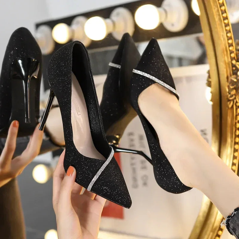 Women's Pointed Toe Stiletto Pumps – Elegant Dress & Wedding Heels