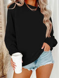 Women's Loose Fit Round Neck Hoodie – Cosy Long Sleeve Pullover | Autumn & Winter