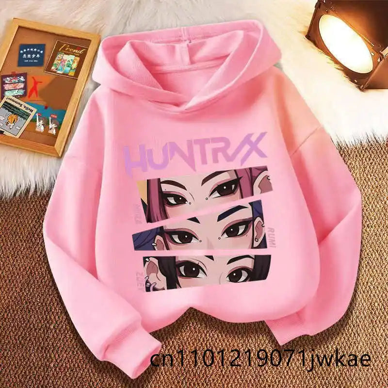 Kids Anime Graphic Hoodie – Cute Fashion Sweatshirt for Girls | Sizes 100–160