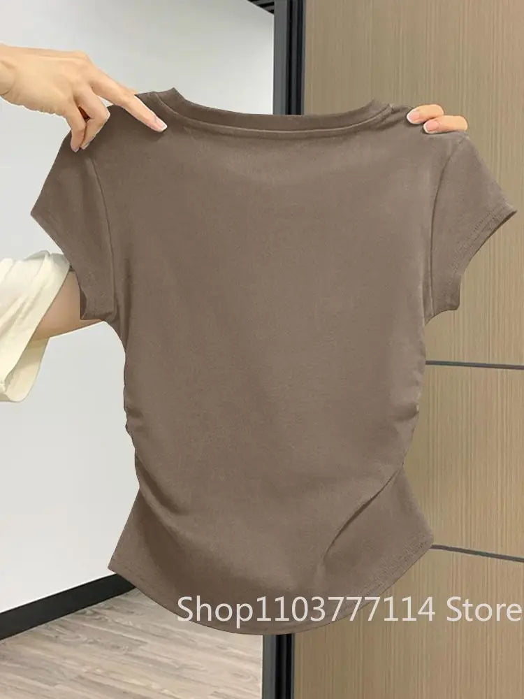 Women's Slim Fit Short Sleeve Top | Versatile Polyester Base Shirt