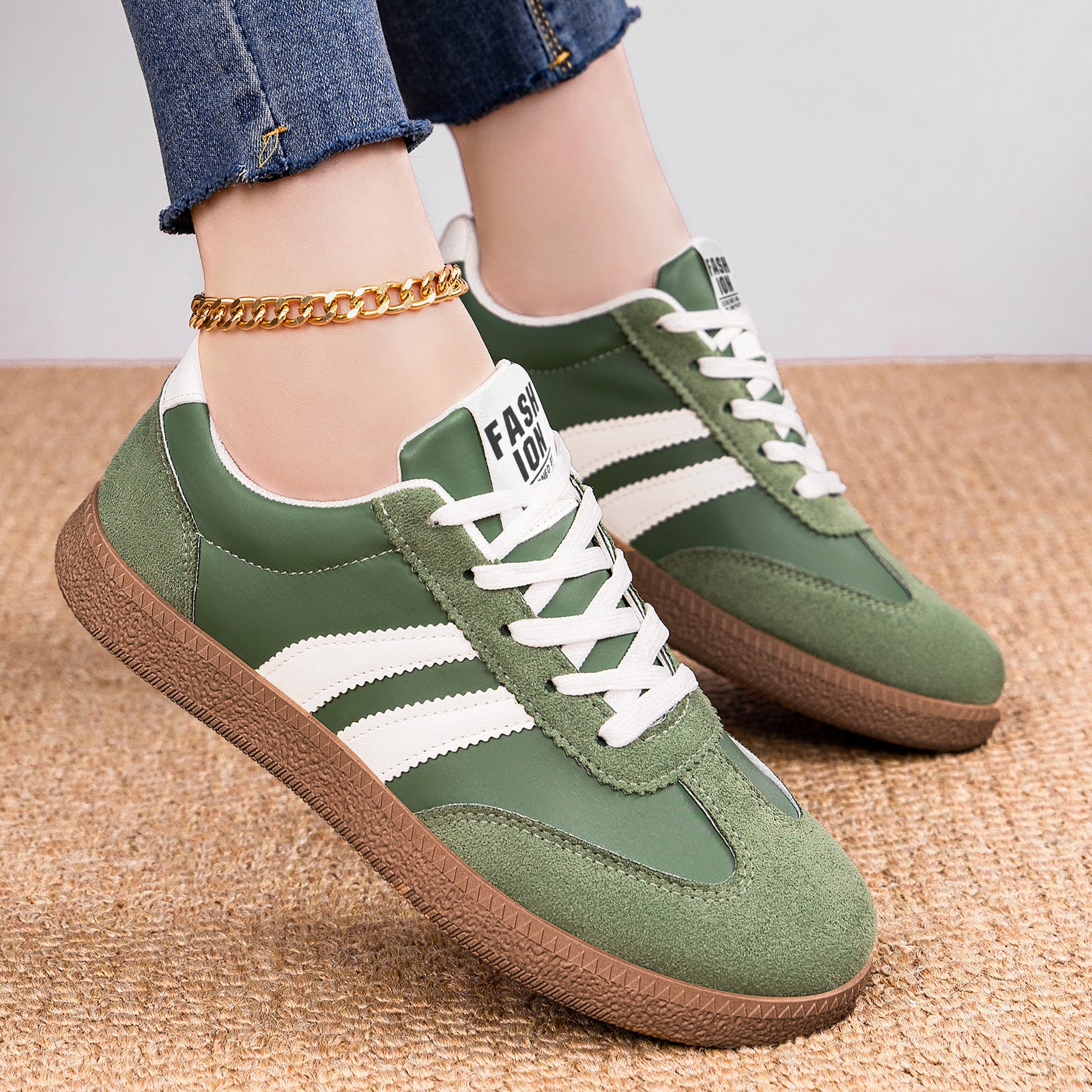 Women's Color-Block Soft-Sole Low-Cut Boots – Casual Lace-Up Shoes in 5 Colors